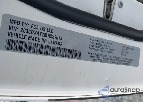 2021 Dodge Charger Police Rwd from USA, damaged, VIN 2C3CDXAT2MH527613